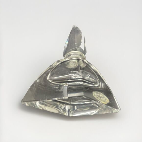 Vintage Hand Cut Art Deco Beveled Lead Crystal Perfume Bottle 5" Stopper Japan - Picture 10 of 11